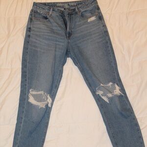 American Eagle Outfitters Blue Ripped Boyfriend Jeans